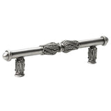 Acanthus 4'' O.C. Pull w/ Feather Scroll