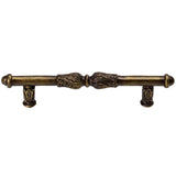 Carpe Diem Hardware - Acanthus 4'' O.C. Pull With Feather Scroll - Antique Brass