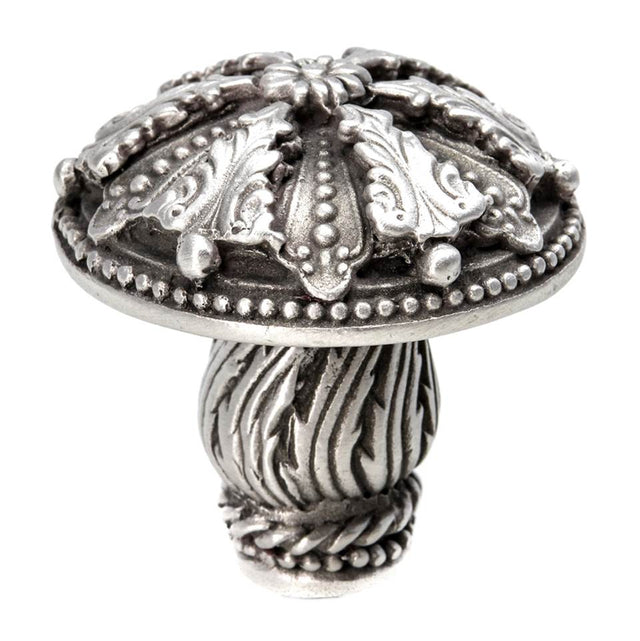 Carpe Diem Hardware - Acanthus Large Knob Renaissance Style With Feather Scroll Foot - Satin