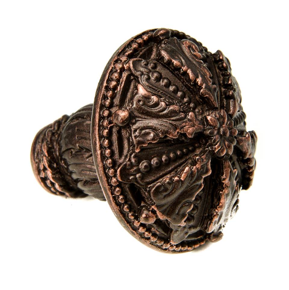 Acanthus Large Knob Renaissance Style With Feather Scroll Foot