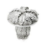 Carpe Diem Hardware - Acanthus Large Knob Renaissance Style With Feather Scroll Foot - Platinum
