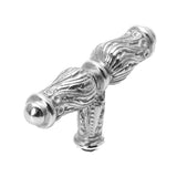 Carpe Diem Hardware - Acanthus Knob With Feather Scroll - Platinum