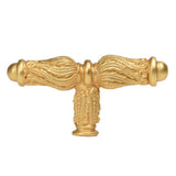 Carpe Diem Hardware - Acanthus Knob With Feather Scroll - Gilded Mercury