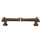 Carpe Diem Hardware - Cache 5'' O.C. Large Pull w/ End & Center 7 Rivoli Swarovski Crystals - Oil Rub Bronze