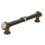 Cache 5'' O.C. Large Pull With End and Center 7 Rivoli Swarovski Clear Crystals