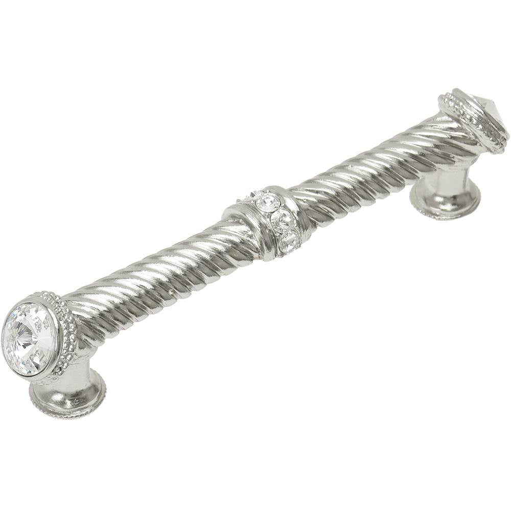 Cache 5'' O.C. Large Pull With End and Center 7 Rivoli Swarovski Clear Crystals