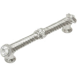 Cache 5'' O.C. Large Pull With End and Center 7 Rivoli Swarovski Clear Crystals