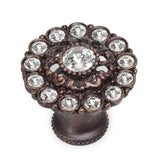Carpe Diem Hardware - Cache Large Round Multi Crystals Knob w/ Swarovski Crystals - Soft Gold