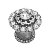 Carpe Diem Hardware - Cache Large Round Multi Crystals Knob w/ Halo Platform w/ Swarovski Crystals - Soft Gold