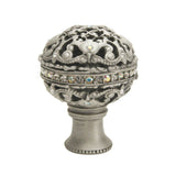 Juliane Grace Large Knob Full Round With Swarovski Clear and Aurore Boreale Crystals
