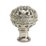 Juliane Grace Large Knob Full Round With Swarovski Clear Crystals In Satin.