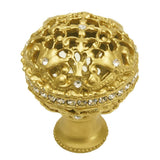 Carpe Diem Hardware - Cache Full Swing Towel Reeded Ring w/ Swarovski Crystals - Gilded Mercury