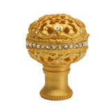 Juliane Grace Large Knob Full Round With Swarovski Clear Crystals In Satin.