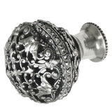 Juliane Grace Large Knob Full Round With Swarovski Clear Crystals In Satin.