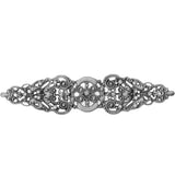 Carpe Diem Hardware - Juliane Grace Elongated Escutcheon With 18 Swarovski Clear Crystals In Satin. - Satin