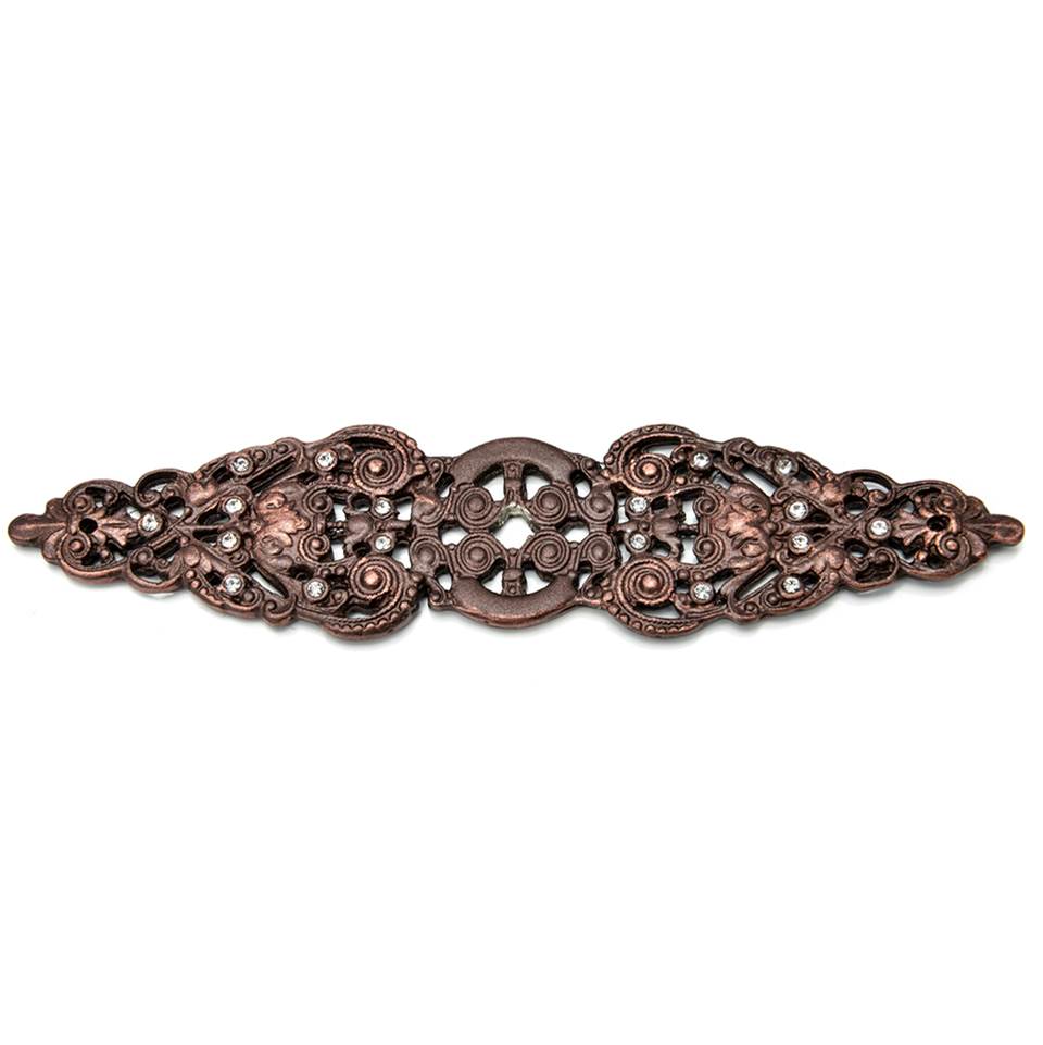 Carpe Diem Hardware - Juliane Grace Elongated Escutcheon w/ 18 Swarovski Crystals - Oil Rub Bronze