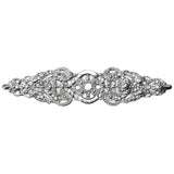 Carpe Diem Hardware - Juliane Grace Elongated Escutcheon With 18 Swarovski Clear Crystals In Platinum. - Platinum