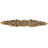 Carpe Diem Hardware - Juliane Grace Elongated Back Plate With 18 Swarovski Clear and Aquamatine Crystals In Antique Brass. - Antique Brass