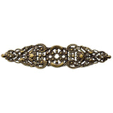 Carpe Diem Hardware - Juliane Grace Elongated Escutcheon With 18 Swarovski Clear Crystals In Antique Brass. - Antique Brass