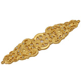 Carpe Diem Hardware - Juliane Grace Elongated Escutcheon With 18 Swarovski Clear Crystals In Gilded Mercury. - Gilded Mercury