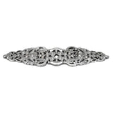 Carpe Diem Hardware - Juliane Grace Elongated Escutcheon With 18 Swarovski Clear and Aurore Boreale Crystals - Chalice