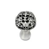 Carpe Diem Hardware - Juliane Grace Medium Knob Full Round With 13 Swarovski Clear Crystals In Satin. - Satin