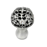 Carpe Diem Hardware - Juliane Grace Medium Knob Full Round With 13 Swarovski Clear and Aurore Boreale Crystals - Satin