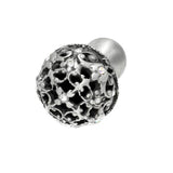Juliane Grace Medium Knob Full Round With 13 Swarovski Clear and Aurore Boreale Crystals