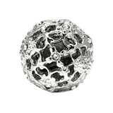 Juliane Grace Medium Knob Full Round With 13 Swarovski Clear and Aurore Boreale Crystals