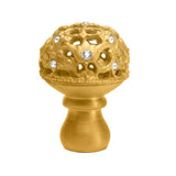 Juliane Grace Medium Knob Full Round With 13 Swarovski Clear Crystals In Satin.