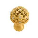 Carpe Diem Hardware - Juliane Grace Medium Knob Full Round With 13 Swarovski Clear and Aurore Boreale Crystals - Gilded Mercury