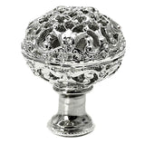 Carpe Diem Hardware - Juliane Grace Large Knob Full Round With 13 Swarovski Clear Crystals In Platinum. - Platinum