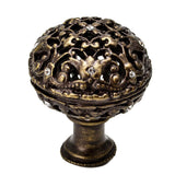 Carpe Diem Hardware - Juliane Grace Large Knob Full Round With 13 Swarovski Clear Crystals In Antique Brass. - Antique Brass