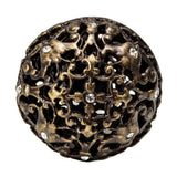 Juliane Grace Large Knob Full Round With 13 Swarovski Clear Crystals In Satin.