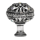 Carpe Diem Hardware - Juliane Grace Large Knob Full Round With 17 Swarovski Clear and Aurore Boreale Crystals - Chalice