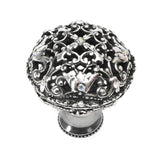 Juliane Grace Large Knob Full Round With 17 Swarovski Clear and Aurore Boreale Crystals