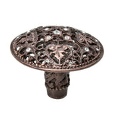 Carpe Diem Hardware - Juliane Grace Large Knob With 17 Swarovski Clear Crystals - Oil Rubbed Bronze