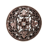 Juliane Grace Large Knob With 17 Swarovski Clear Crystals In Satin.