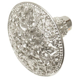 Juliane Grace Large Knob With 17 Swarovski Clear Crystals In Satin.
