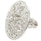 Juliane Grace Large Knob With 17 Swarovski Clear Crystals In Satin.