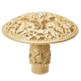 Carpe Diem Hardware - Juliane Grace Large Knob With 17 Swarovski Clear Crystals In Soft Gold. - Soft Gold