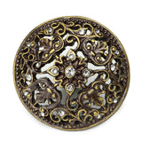 Juliane Grace Large Knob With 17 Swarovski Clear Crystals In Satin.
