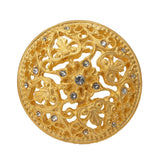 Juliane Grace Large Knob With 17 Swarovski Clear Crystals In Satin.