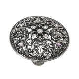 Juliane Grace Large Knob With 17 Swarovski Clear and Aurore Boreale Crystals