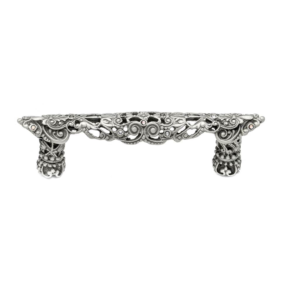 Juliane Grace 3'' O.C. Pull With 12 Swarovski Clear and Aurore Boreale Crystals