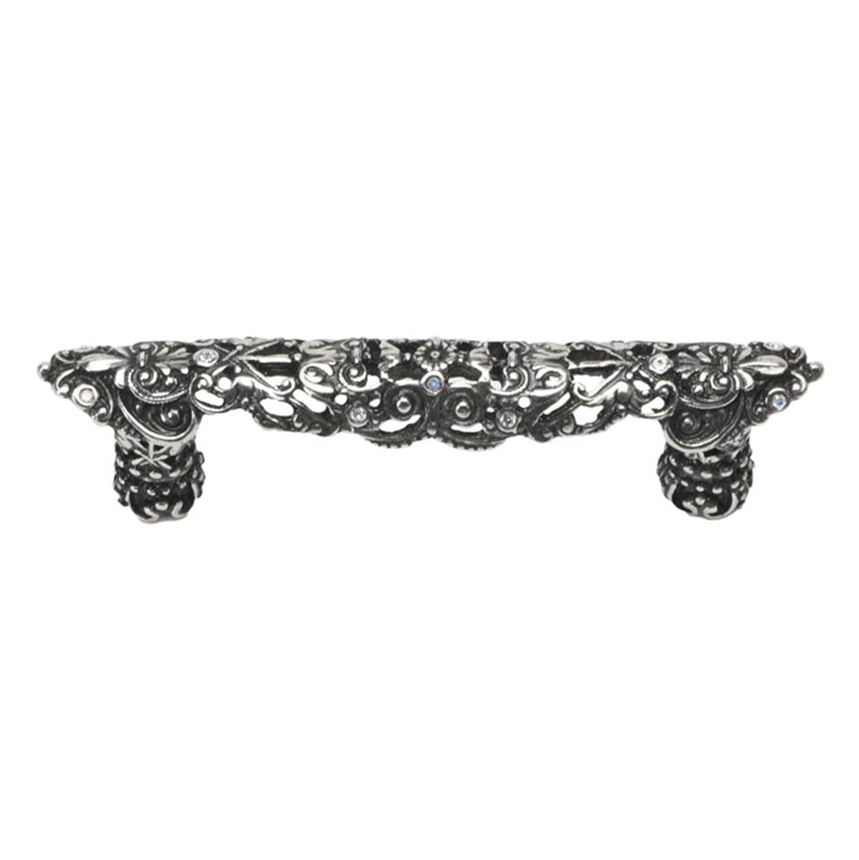 Juliane Grace 3'' O.C. Pull With 12 Swarovski Clear and Aurore Boreale Crystals