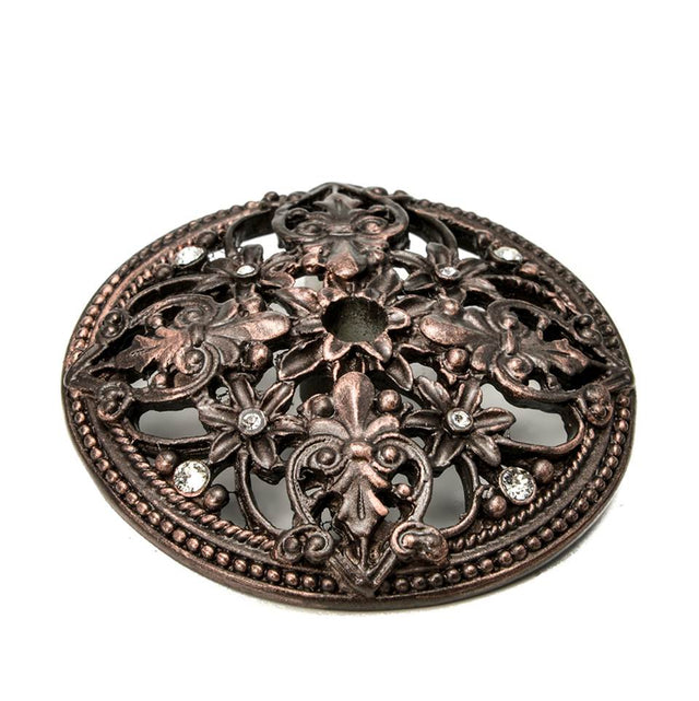 Carpe Diem Hardware - Juliane Grace Escutcheon With Swarovski Clear and Aurore Boreale Crystals - Oil Rubbed Bronze