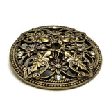 Carpe Diem Hardware - Juliane Grace Escutcheon With Swarovski Clear Crystals - Antique Brass