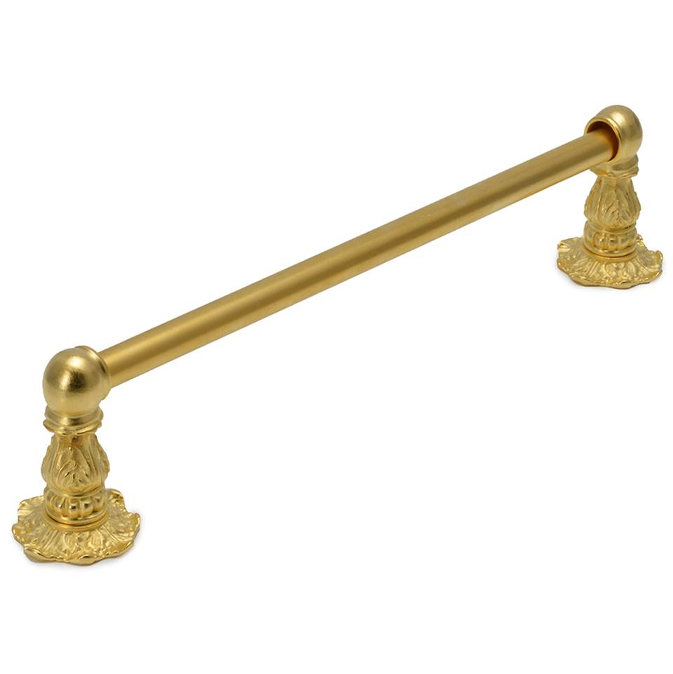 Carpe Diem Hardware - Acanthus 16'' O.C. (Approximately) Towel Bar Renaissance Style With 5/8'' Smooth Center - Gilded Mercury