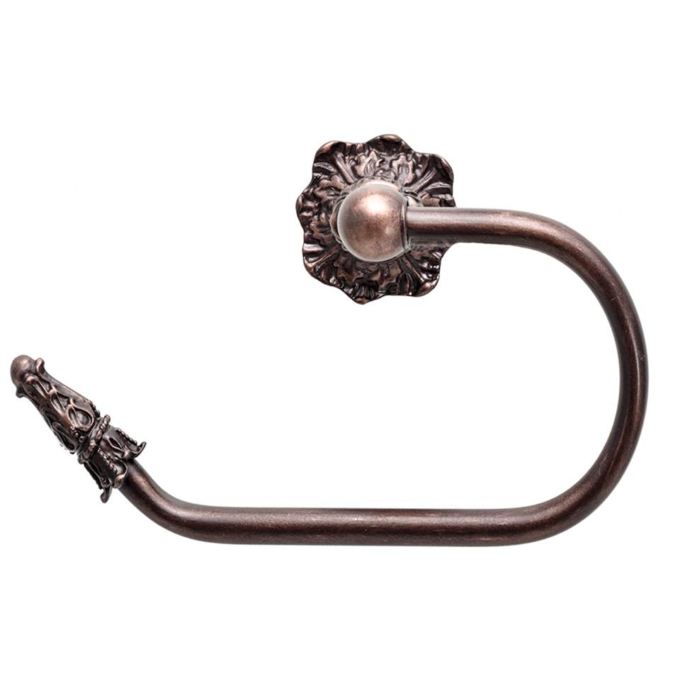 Carpe Diem Hardware - Acanthus Swing Tissue Smooth Ring Left Renaissance Style - Oil Rubbed Bronze